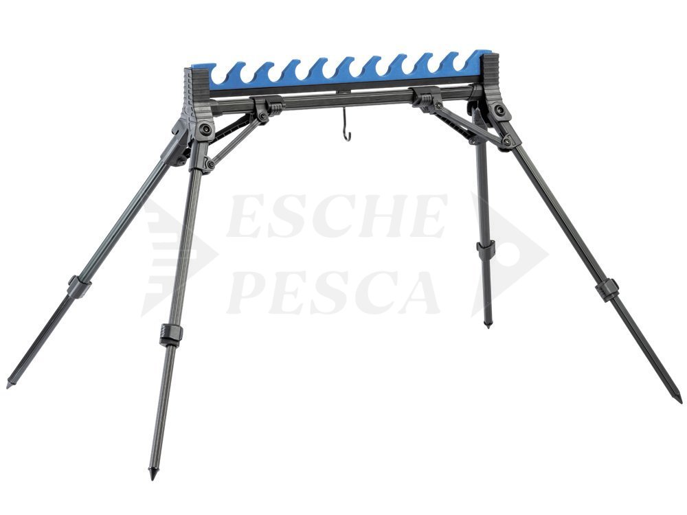 Tripode In Alluminio Per Pesca Con Poggiacanna A V E Rulli – Supporto Reggicanna Grande - Foto 4