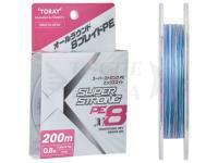 Trecciato Toray Super Strong PE X8 Multicolor 200m 21lb #1.5