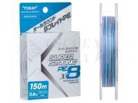 Trecciato Toray Super Strong PE X8 Multicolor 150m 17lb #1.0