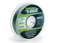 Treccia Mivardi Terminal D‑Braid Green 15m 0.10 mm