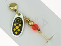 Cucchiaino rotante Mepps Black Fury Silver / Yellow Dots - #1 | 3.50g