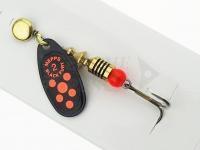 Cucchiaino rotante Mepps Black Fury Black / Red dots - #2 | 4.50g
