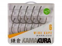Korda Hooks Kamakura Wide Gape Barbless Hooks