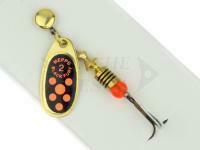 Cucchiaino rotante Mepps Black Fury Gold / Red Dots - #0 | 2g