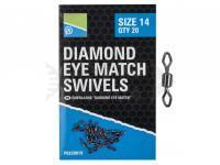 Girella Preston Diamond Eye Match Swivels - Size 14 | 20 per pack