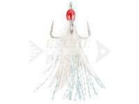 Mustad In-Line Triple Grip Feathered White - #4