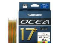 Treccia Shimano Ocea 17+ Braid 300m 63,1kg PE8 Multi color