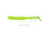 Soft Bait Reins Rockvibe Shad 1.2 inch - 129 Glow Chart Silver