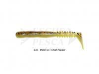 Soft Bait Reins Rockvibe Shad 3.5 inch - B48 Motor Oil Pepper Chartreuse
