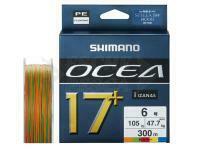 Treccia Shimano Ocea 17+ Braid 300m 47,7kg PE6 Multi color