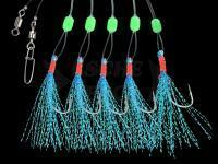Dega Glitter Mackerel-Rig 5 hooks - Blue