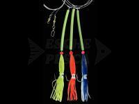 Dega Sea Rig 3 UV Octopus Side Arms 13cm Size 7/0 - Mix-Colors