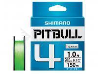 Filo Trecciato Shimano Pitbull PE 4 Lime Green 150m #1.0