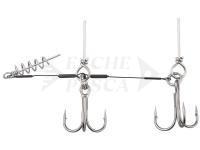 Dragon stingers with corkscrew for big soft baits 2 x no. 1 - 27kg 7cm