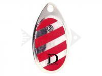 Cucchiaino rotante Dragon AG-CLASSIC no.: 0 silver/red stripes