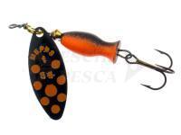 Cucchiaino rotante Mepps Aglia Long Heavy - Black/Orange Dots #1/8g