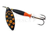 Cucchiaino Rotanto Mepps Aglia Long Heavy - Black/Orange Dots #3/24g