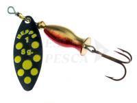 Cucchiaino rotante Mepps Aglia Long Heavy - Black/Yellow Dots #1/8g