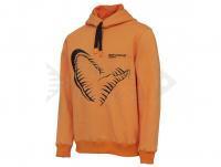 Felpe con cappuccio Savage Gear Mega Jaw Hoodie Sun Orange - L