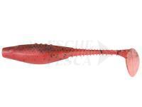 Esche siliconich Dragon Belly Fish Pro 10cm - Fluo Red/Motor Oil - Black Glitter