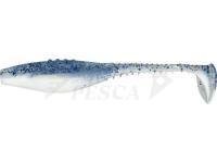 Esche siliconich Dragon Belly Fish Pro  5cm - White /Clear - Blue glitter