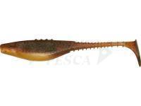 Esche siliconich Dragon Belly Fish Pro 7.5cm -  Yellow Fluo/Mot.Oil - Black glitter