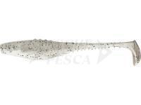 Esche siliconich Dragon Belly Fish Pro 8.5cm - White /Clear - Black glitter