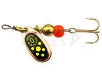 Cucchiaino rotante Mepps Black Fury Copper / Chartreuse Dots - #0 | 2.00g