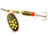 Cucchiaino rotante Mepps Black Fury Copper / Yellow Dots - #3 | 6.50g