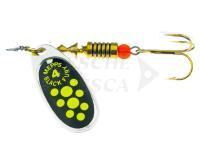 Cucchiaino rotante Mepps Black Fury Silver / Chartreuse dots - #4 | 8.00g