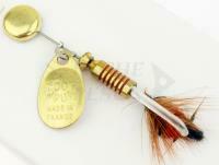 Cucchiaino rotante Mepps Aglia Mouche Gold / Red #00 1.5g
