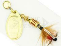 Cucchiaino rotante Mepps Aglia Mouche Gold / Red #2 4.6g