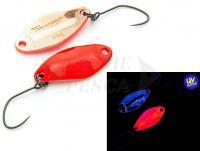 Cucchiaino ondulante trota Nories Masukuroto Weeper 1.5g 23mm - #001 (Fluo-Red / Gold)