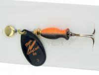 Esca Artificiali Cucchiaini Mepps Aglia LongCast #2 8g - Black / Orange