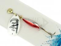 Esca Artificiali Cucchiaini Mepps Aglia LongCast #3 12g - Silver / Red