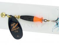 Esca Artificiali Cucchiaini Mepps Aglia LongCast #4 17g - Black / Orange