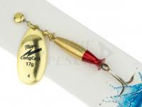 Esca Artificiali Cucchiaini Mepps Aglia LongCast #4 17g - Gold / Red