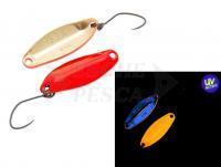 Cucchiaino ondulante trota Nories Masukuroto 2.9g - #001 (Fluo-Red / Gold) UV