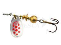 Cucchiaino rotante Mepps Comet Decorees #0 2g - Silver/Red Dots