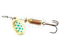 Cucchiaino rotante Mepps Comet Decorees #00 1.5g - Gold/Blue Dots