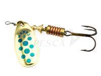 Cucchiaino rotante Mepps Comet Decorees #3 6.5g - Gold/Blue Dots