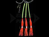 Dega Sea Rig 3 UV Octopus Side Arms 13cm Size 7/0 - Orange