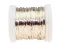 FMFly X-Fine Wire 0.18mm 18yds 15m - Silver - Gold patina