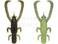 Esche Fish Arrow Freerig Shrimp 2.6 inch - Green Pumpkin/Chart (two-tone)