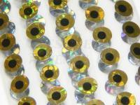 Wapsi Flat Stick On Eyes 1/8" holo gold