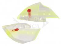 Rhys Davis Teaser Cut Bait Head - Clear UV Chart Flash