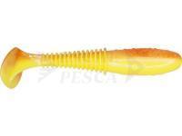 Esche siliconich Dragon Invader Pro  5cm - Super Yellow/Clear - orange glitter