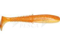 Esche siliconich Dragon Invader Pro  7.5cm - Pearl/Clear - silver/orange glitter