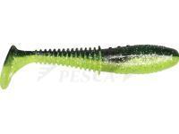 Esche siliconich Dragon Invader Pro  8.5cm - Chartreuse/Black - silver glitter