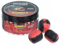 Jaxon Dumbels Duo Color Sinking Method Feeder 50g 8/10mm - Strawberry-Halibut